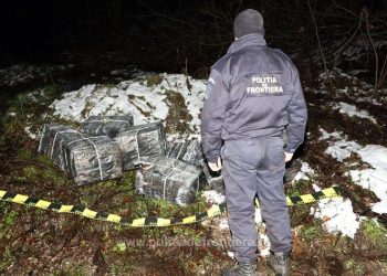 Focuri de armă pentru reținerea unui cetățean ucrainean prins făcând contrabandă cu ţigări la frontiera de nord